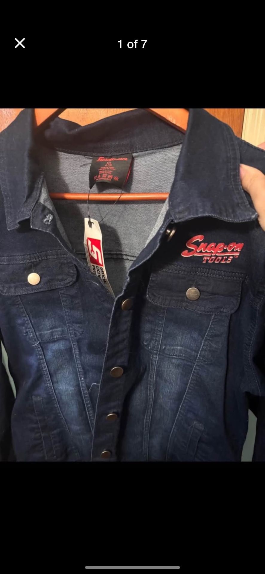New y2k Snap on tools Jean jacket