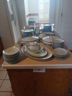 White And Gold Antique China