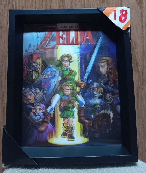 Holographic The Legend Of Zelda Wall Frame