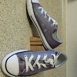 Converse All Star - Lilac/Blue Shimmer Youth Size 3