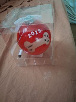 2018 Personalized Dog Christmas Ornament