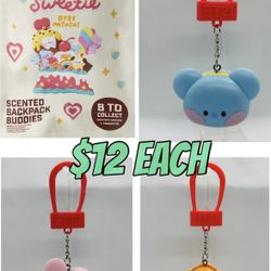 BT21 Sweetie Scented Backpack Buddies Keychain Mystery Pack-Koya, Cooky, Shooky NWT‼️$12 EACH or $30 Set‼️