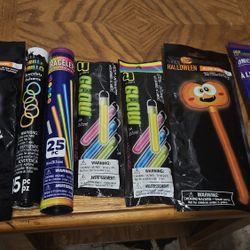 ASSORTED GLOW STICKS AT LEAST 40