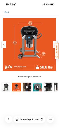 LOCO SmartTemp Kettle Charcoal Grill