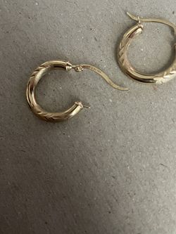 Gold Hoop Earrings 10k