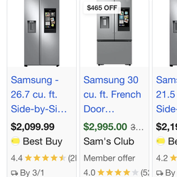 Samsung Family Hub Refrigerator side by side  - Refrigerator With Screen - Refrigerador De Pantalla