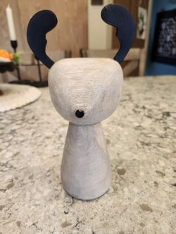 CRATE & BARREL WOOD REINDEER