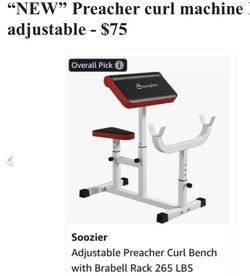 “NEW PREACHER CURL BENCH