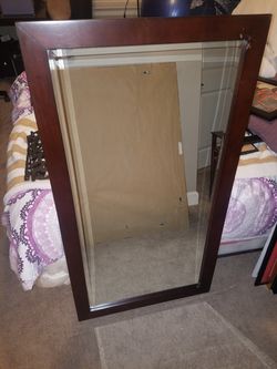Brown frame mirror for sale