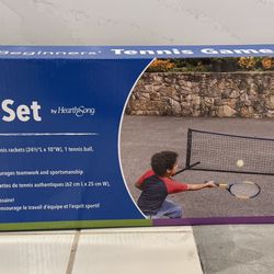 New in box Beginner’s tennis game set for driveway or backyard