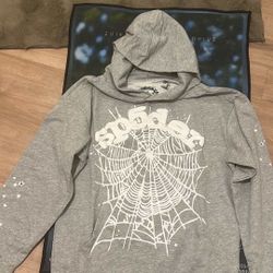 Grey sp5der hoodie