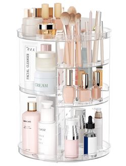 Clear Acrylic Rotating Jewelry Organizer