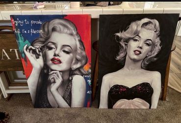 Marilyn Monroe canvas ($15 each)