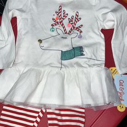 New 12mos Or 4t  Holiday Legging Set