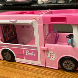 Barbie 3-in-1 DreamCamper — Camper + Boat + House + Lots of Accessories — Works Great!