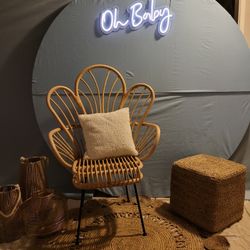 Peacock Wingback Chair Boho