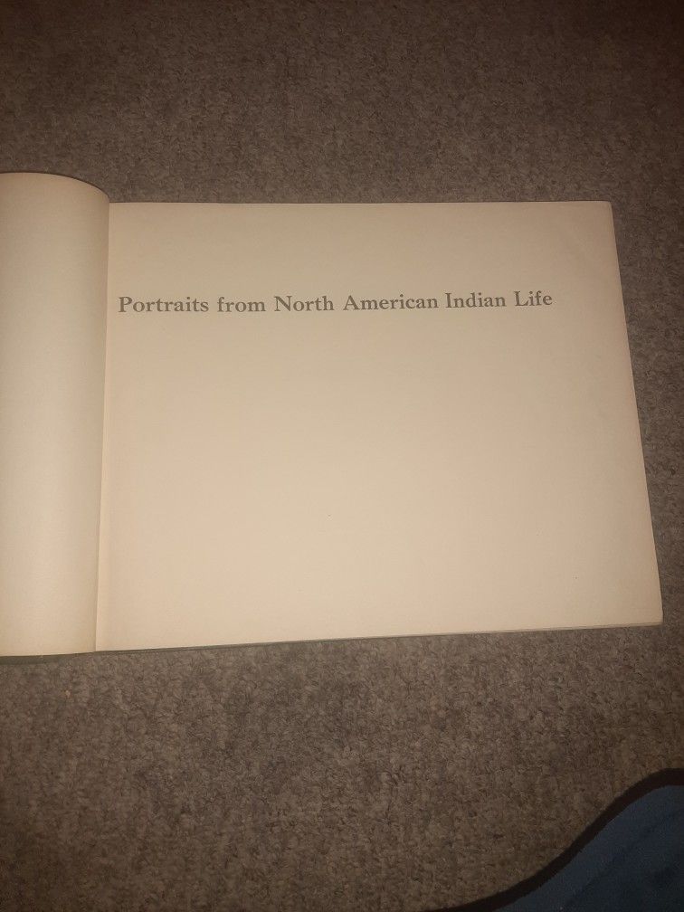Very Large 18×15inch Book Of Portraits North American Indian Life