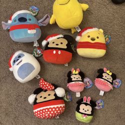 Holiday Christmas Squishmellows Micky And Minnie Mouse 