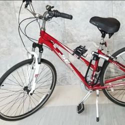 SE Bikes Palisade 21-Speed Comfort Bicycle, Red, 17 Inch HYBRID BIKE