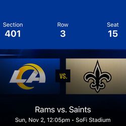 rams vs saints $275(2 tickets)