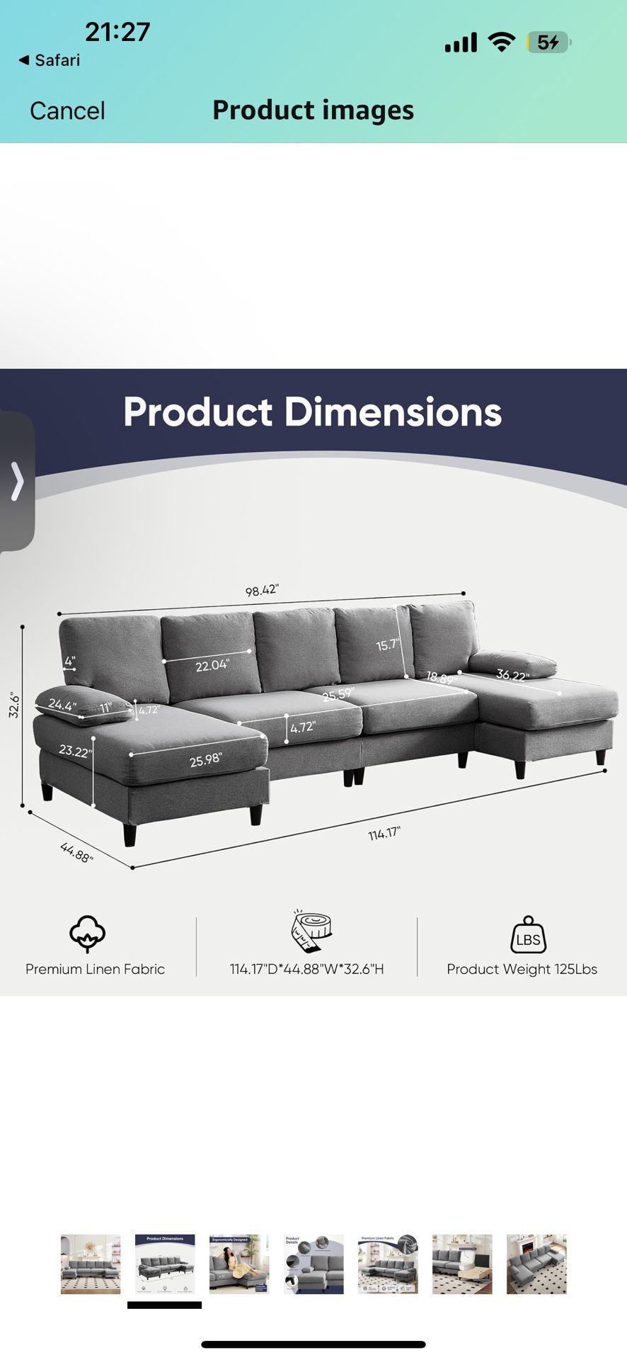 Sectional Sofa - BRAND NEW -$275 OBO