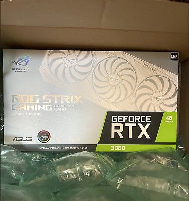 New ASUS WHITE ROG Strix GeForce RTX 3080 OC V2 LHR 10GB GDDR6X 