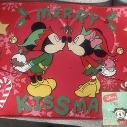 New Disney Christmas Mickey  And Minnie Rug 