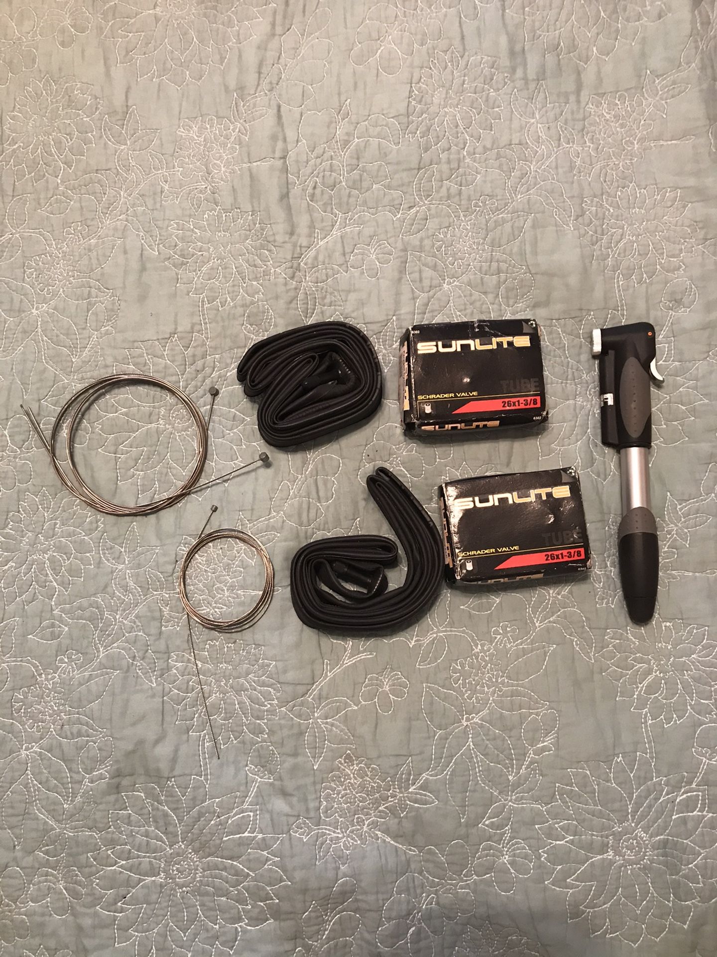 Bike Pump, Tubes and Wires