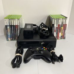 Xbox 360 S Console Lot With 15 Games 