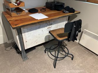 Work Bench + Vintage Shop Chair