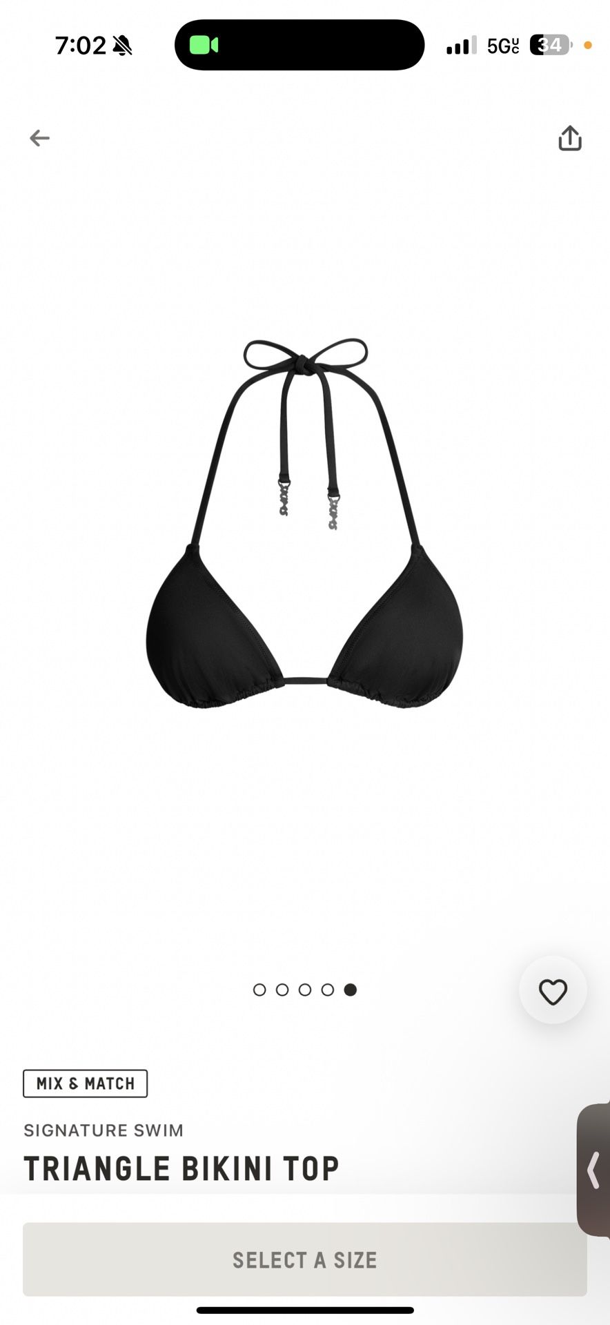 Skims Triangle Bikini Top