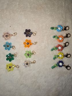Beaded Flower Charms