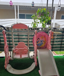 Pink Toddler Slide & Swing Playset (Indoor / Outdoor)