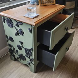 Beautiful Floral Nightstand/ End Table 