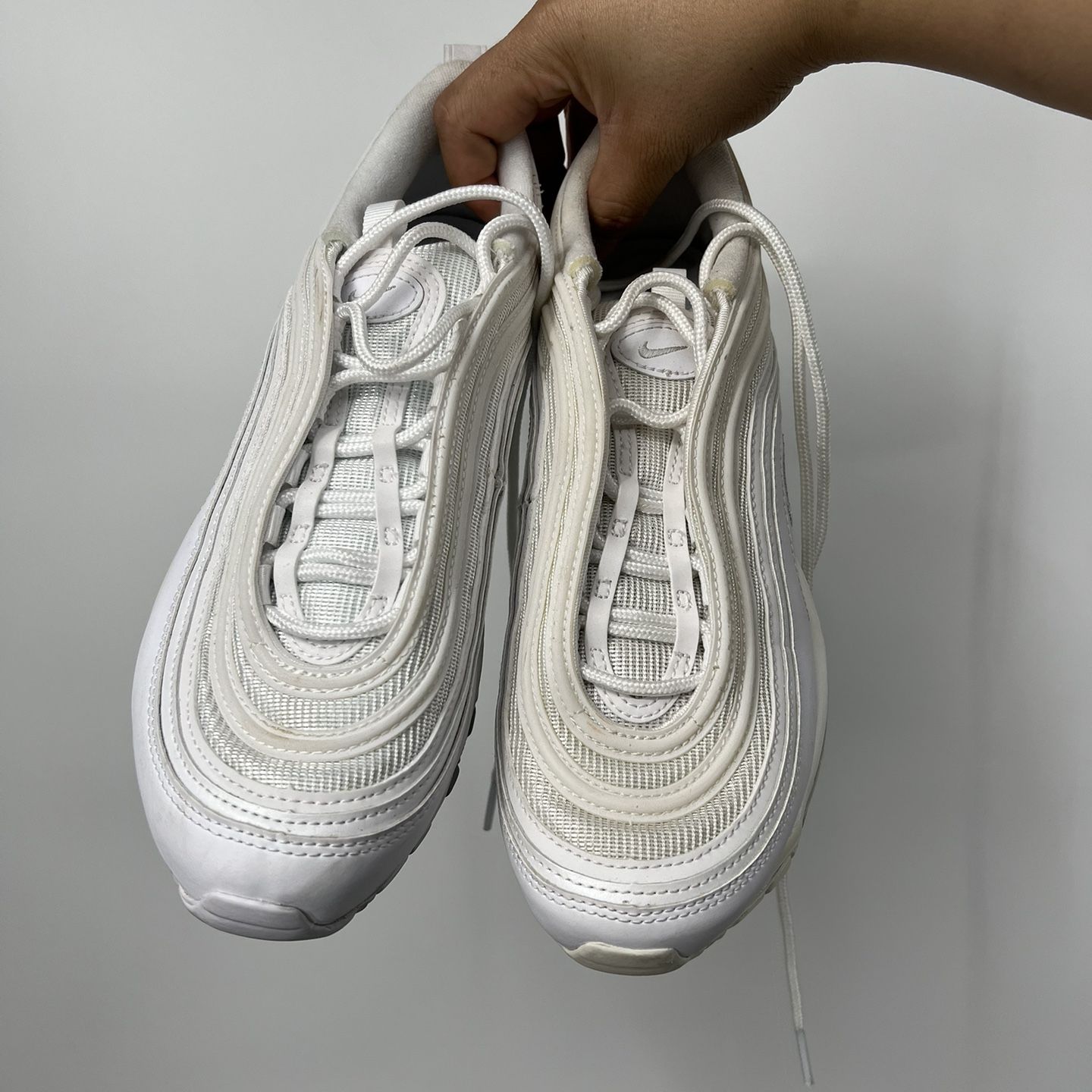 Nike Women's Air Max 97 White Athletic Sneakers Size 8.5