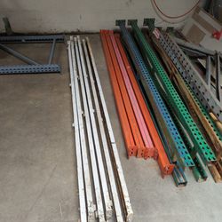 Metal Shelving Units - Two Sets