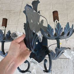 Rare vintage Crystal light fixture 