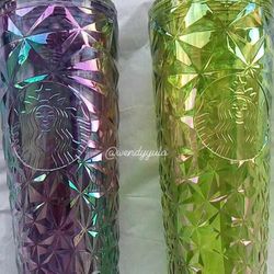 Philippine Exclusive Aubergine And Line Crystal Starbucks Cups 