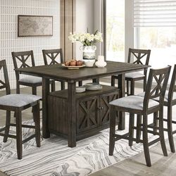 7 Pc Counter Height Dining Set