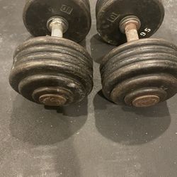 95 Lb Pro Style Dumbbells