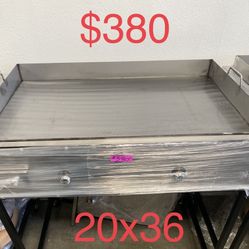 New taco carts / comales gruesos nuevos / para popusas/ taquizas /party catering  20x36 heavy duty cast iron grill 4 burners high pressure  Grease tra