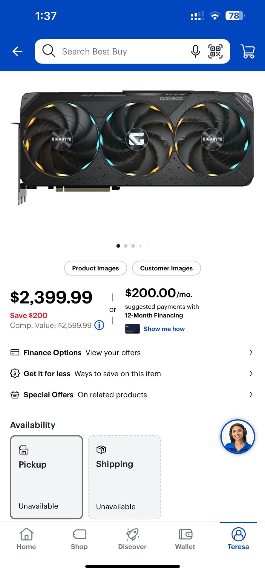 GIGABYTE NVIDIA GeForce RTX 5090 Gaming OC 32GB – Open Box – $2,400 (Firm)