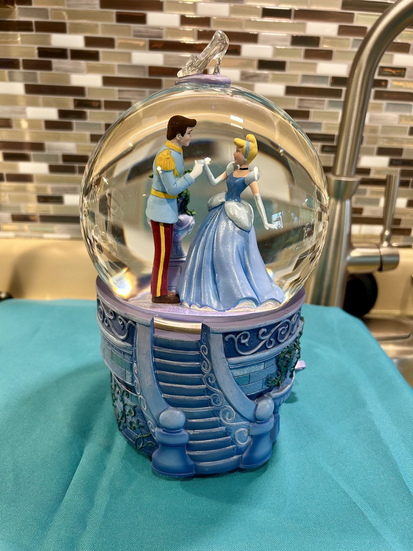 Large Disney Cinderella musical snow globe