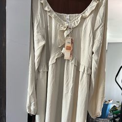 Women Long Sleeve V-neck Dress Lace Falbala A-line Knee Length Skirt Autumn