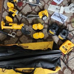 Dewalt Power Tools All Working  DC 390,411,827,925,919 And Large Tool Bag