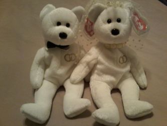 Mr and Mrs ty wedding beanie baby bears
