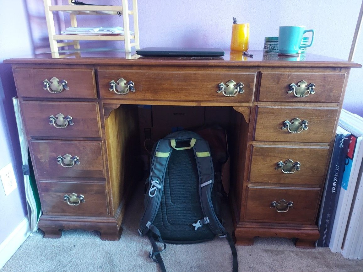Antique Maple Hardwood Desk
