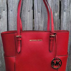 Michael Kors Charlotte Large Saffiano Leather Tote Bag,
Red. New. $100 OBO. Purse