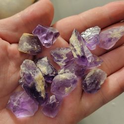 5pcs Rough Untreated Earth Mined Amethyst Quartz (Himalayan Interference)