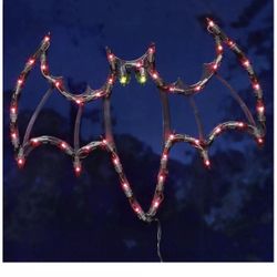Impact Innovations Bat Silhouette Lighted Green/Purple Halloween Decor (a,as)f27